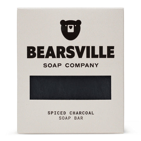 Spiced Charcoal natural soap for men by Bearsville Soap Company