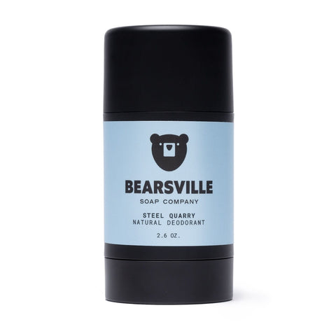 Steel Quarry natural deodorant for men by Bearsville Soap Company