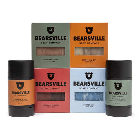 The Core Set bundle natural soap and deodorant for men by Bearsville Soap Company