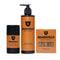 Bourbon and Oak Daily Routine Bundle deodorant, moisturizer and natural soap.