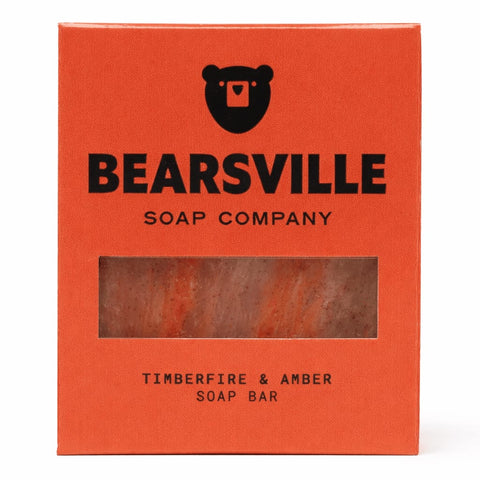 Timberfire and Amber natural bar soap for men by Bearsville Soap Company