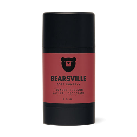 Tobacco Blossom natural deodorant for men by Bearsville Soap Company
