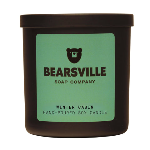 Winter Cabin wood wick soy candle by Bearsville Soap Company