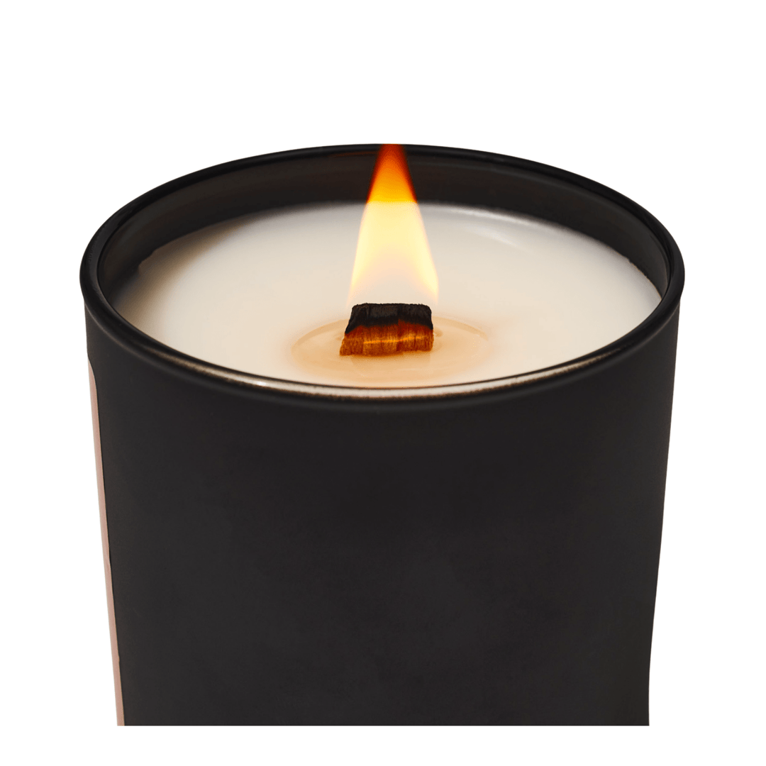 wooden wick candle