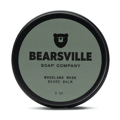 Woodland Musk natural beard balm for men by Bearsville Soap Company