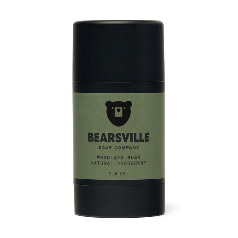 Woodland Musk natural deodorant for men by Bearsville Soap Company