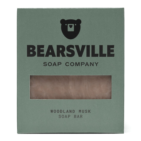 Woodland Musk natural soap for men by Bearsville Soap Company