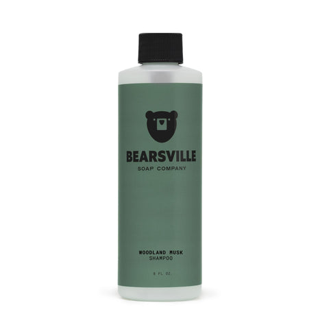 Woodland Musk shampoo for men by Bearsville Soap Company