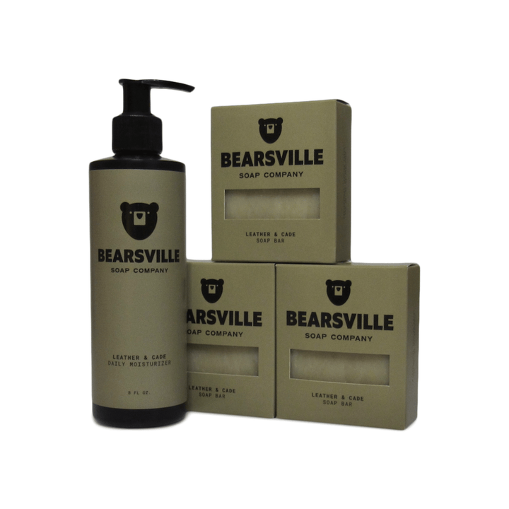 Soap & Moisturizer Scent Bundle Bar Soap Bearsville Soap Company Leather & Cade  