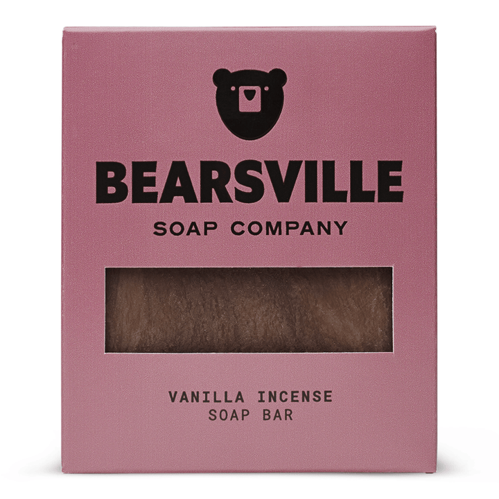 vanilla incense natural soap bar for men Bearsville Soap Company